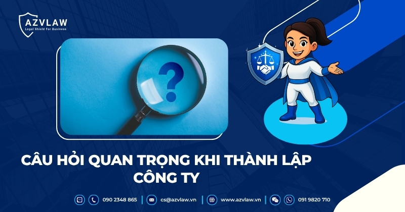 Câu hỏi quan trọng khi thành lập công ty