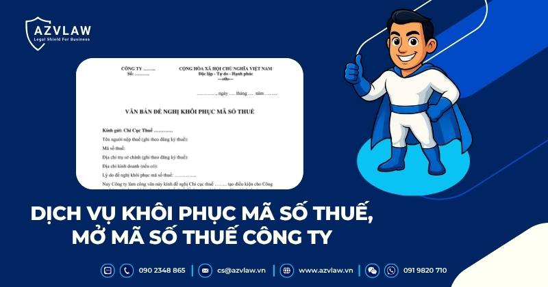 Dịch vụ khôi phục mã số thuế, mở MST công ty