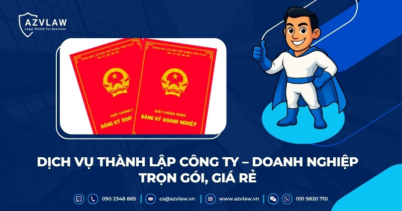 Dịch vụ thành lập công ty - doanh nghiệp trọn gói, giá rẻ