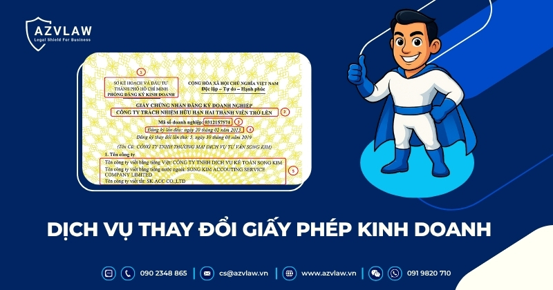 Dịch vụ thay đổi giấy phép kinh doanh