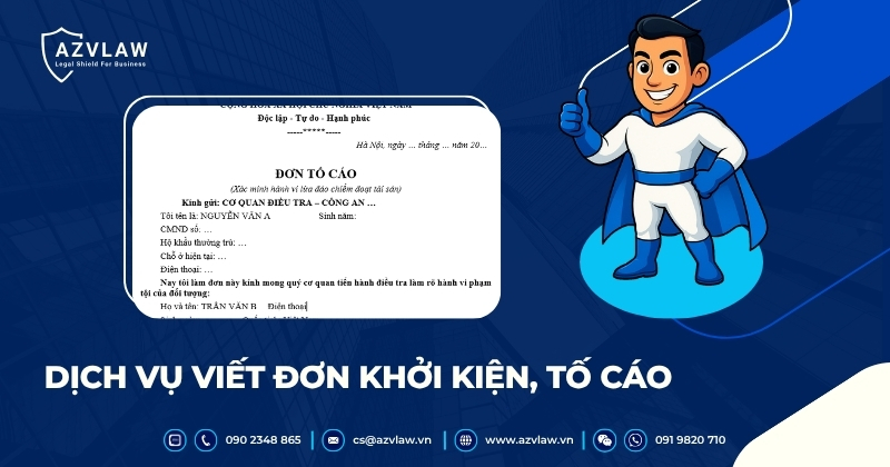 Dịch vụ viết đơn khởi kiện, tố cáo