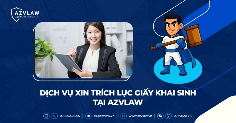 Dịch vụ xin trích lục giấy khai sinh tại AZVLAW