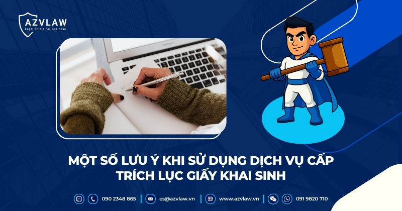 Một số lưu ý khi sử dụng dịch vụ cấp trích lục giấy khai sinh