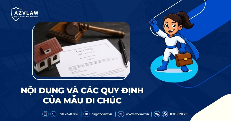Nội dung và quy định của mẫu di chúc