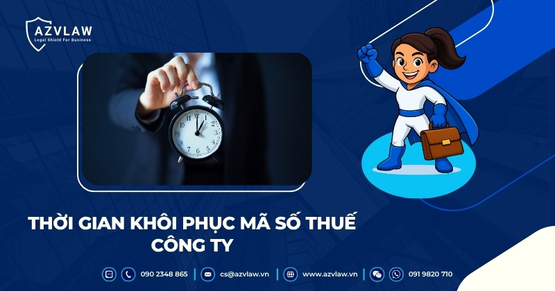 Thời gian khôi phục mã số thuế công ty