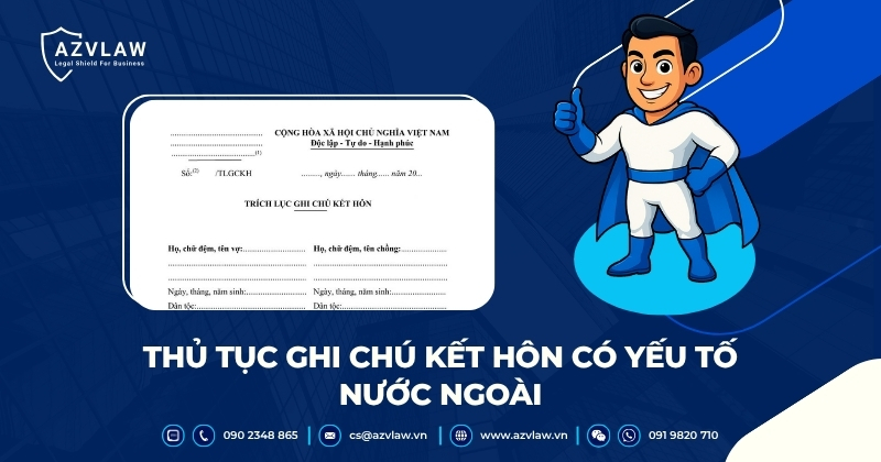 Thủ tục ghi chú kết hôn có yếu tố nước ngoài