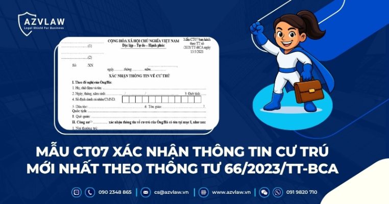 Mẫu CT07 xác nhận thông tin cư trú mới nhất theo Thông tư 66/2023/TT-BCA