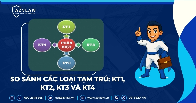So sánh các loại tạm trú: KT1, KT2, KT3 và KT4