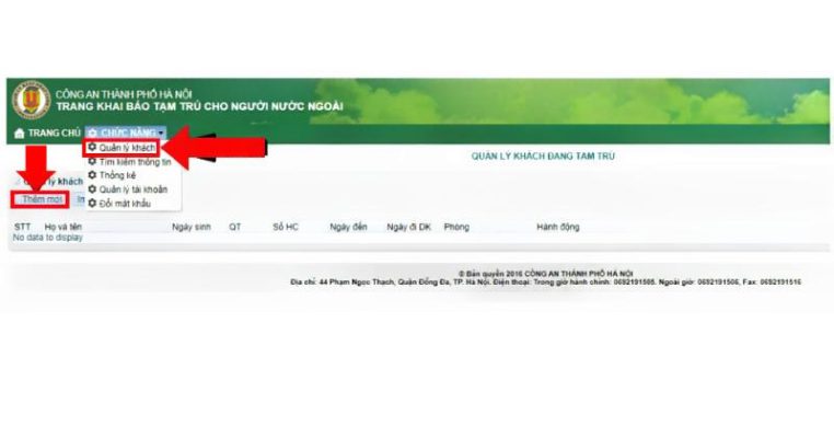 Thêm mới tính năng đăng ký thẻ tạm trú