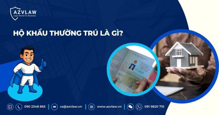 Hộ khẩu thường trú là gì? Điều kiện đăng ký hộ khẩu thường trú mới nhất Hộ khẩu thường trú là gì là thắc mắc được rất nhiều người quan tâm trong quá trình thực hiện các thủ tục hành chính như làm CCCD, đăng ký kết hôn, nhập học, xin việc hay đăng ký các chế độ an sinh xã hội. Việc hiểu đúng khái niệm hộ khẩu thường trú không chỉ giúp bạn xác định chính xác nơi cư trú hợp pháp mà còn tránh những sai sót không đáng có khi kê khai hồ sơ. Trong bài viết dưới đây, AZVLAW sẽ giúp bạn làm rõ hộ khẩu thường trú là gì, điều kiện đăng ký, thủ tục thực hiện và những lưu ý quan trọng theo quy định mới nhất hiện nay. 1. Hộ khẩu thường trú là gì? Hộ khẩu thường trú (thường gọi là sổ hộ khẩu) là hình thức ghi nhận nơi cư trú ổn định, lâu dài của công dân do cơ quan công an có thẩm quyền quản lý. Trước đây, thông tin này được thể hiện bằng sổ hộ khẩu giấy, trong đó ghi đầy đủ các dữ liệu cơ bản của từng thành viên trong hộ gia đình như: họ tên, ngày tháng năm sinh, quê quán, nghề nghiệp, quan hệ với chủ hộ và địa chỉ đăng ký thường trú. Việc đăng ký hộ khẩu thường trú có ý nghĩa quan trọng vì liên quan trực tiếp đến nhiều quyền lợi thiết yếu của công dân như nhà ở, đất đai, học tập, y tế, bảo hiểm và các thủ tục hành chính khác. Trong một hộ khẩu thường trú sẽ xác định rõ người đứng tên chủ hộ, là người đại diện quản lý thông tin cư trú của cả gia đình. Các thành viên phát sinh sau này như con cái sinh ra sẽ được bổ sung thông tin vào cùng hộ khẩu. Mỗi hộ gia đình chỉ có một mã sổ hộ khẩu riêng, giúp cơ quan chức năng quản lý, đối chiếu và xác nhận thông tin cư trú khi cần thiết. Trường hợp sổ hộ khẩu bị mất hoặc hư hỏng (trước thời điểm bỏ sổ giấy), chủ hộ phải thực hiện thủ tục thông báo và cập nhật lại thông tin theo quy định. Hiện nay, theo Luật Cư trú mới, sổ hộ khẩu giấy đã được thay thế bằng dữ liệu điện tử trên Cơ sở dữ liệu quốc gia về dân cư. Tuy không còn cấp sổ giấy, nhưng khái niệm hộ khẩu thường trú vẫn giữ vai trò là căn cứ pháp lý quan trọng để xác định nơi cư trú hợp pháp của mỗi công dân. 2. Điều kiện đăng ký hộ khẩu thường trú theo quy định mới nhất Theo Điều 20 Luật Cư trú năm 2020, công dân được đăng ký thường trú khi đáp ứng các điều kiện theo từng trường hợp cụ thể. Hiện nay, pháp luật quy định hai hình thức đăng ký thường trú như sau: 2.1 Đăng ký thường trú tại chỗ ở hợp pháp do mình sở hữu Công dân có quyền đăng ký thường trú tại nơi ở hợp pháp thuộc quyền sở hữu của bản thân theo quy định của pháp luật về nhà ở và cư trú. 2.2 Đăng ký thường trú tại chỗ ở hợp pháp không thuộc quyền sở hữu của mình Trường hợp đăng ký thường trú tại nhà ở không đứng tên sở hữu, người đăng ký phải được sự đồng ý của chủ sở hữu chỗ ở và chủ hộ, đồng thời thuộc một trong các trường hợp được quy định tại khoản 2 Điều 20 Luật Cư trú 2020, bao gồm: Đăng ký thường trú tại nhà của người thân: Áp dụng cho các quan hệ gia đình như vợ về ở với chồng hoặc chồng về ở với vợ; con về ở với cha mẹ hoặc cha mẹ về ở với con; người cao tuổi về sống cùng anh, chị, em ruột hoặc cháu ruột; người mất khả năng lao động, người bị bệnh tâm thần, người khuyết tật nặng hoặc đặc biệt nặng được đăng ký thường trú cùng ông bà, anh chị em ruột, họ hàng gần hoặc người giám hộ theo quy định. Đăng ký thường trú tại nhà thuê, mượn hoặc ở nhờ: Phải có văn bản đồng ý của chủ sở hữu nhà ở; nếu đăng ký nhập cùng hộ gia đình thì cần có thêm sự chấp thuận của chủ hộ. Đồng thời, diện tích nhà ở phải bảo đảm điều kiện tối thiểu theo quy định, không thấp hơn 08 m² sàn/người. Lưu ý: Việc đăng ký thường trú chỉ được giải quyết khi đáp ứng đầy đủ điều kiện về chỗ ở hợp pháp, sự đồng thuận của các bên liên quan và tiêu chuẩn diện tích theo quy định pháp luật hiện hành. 3. Thủ tục đăng ký hộ khẩu thường trú 3.1 Hồ sơ đăng ký cần chuẩn bị Khi thực hiện thủ tục đăng ký thường trú (làm sổ hộ khẩu), công dân cần chuẩn bị bộ hồ sơ đầy đủ và nộp tại cơ quan công an có thẩm quyền. Cụ thể, hồ sơ đăng ký thường trú bao gồm các giấy tờ sau: Phiếu báo thay đổi thông tin cư trú theo mẫu quy định, dùng để cập nhật thông tin hộ khẩu và nhân khẩu; Bản khai thông tin cá nhân (nhân khẩu) được lập theo mẫu thống nhất của cơ quan quản lý cư trú; Giấy chuyển hộ khẩu trong trường hợp pháp luật yêu cầu phải có văn bản chuyển nơi đăng ký thường trú từ địa phương cũ; Giấy tờ chứng minh chỗ ở hợp pháp, như giấy chứng nhận quyền sở hữu nhà ở, hợp đồng thuê nhà, giấy cho ở nhờ hoặc các giấy tờ hợp pháp khác theo quy định. Lưu ý: Tùy từng trường hợp cụ thể và địa phương tiếp nhận hồ sơ, cơ quan chức năng có thể yêu cầu bổ sung thêm một số giấy tờ liên quan để đảm bảo việc đăng ký thường trú được giải quyết đúng quy định. 3.2 Quy trình đăng ký hộ khẩu thường trú Để được đăng ký hộ khẩu thường trú, công dân cần thực hiện đúng trình tự thủ tục theo các bước sau: Bước 1: Chuẩn bị hồ sơ đăng ký thường trú Người có nhu cầu đăng ký hộ khẩu thường trú cần rà soát và chuẩn bị đầy đủ các giấy tờ theo quy định pháp luật, bảo đảm thông tin chính xác, thống nhất với dữ liệu cư trú hiện có. Bước 2: Nộp hồ sơ đăng ký Công dân nộp hồ sơ trực tiếp tại Công an xã, phường, thị trấn nơi mình đang sinh sống. Trường hợp địa phương không tổ chức đơn vị hành chính cấp xã thì hồ sơ sẽ được tiếp nhận tại Công an cấp huyện. Sau khi tiếp nhận, cơ quan đăng ký cư trú tiến hành kiểm tra tính đầy đủ và hợp lệ của hồ sơ: Nếu hồ sơ chưa đầy đủ hoặc có sai sót, người nộp sẽ được hướng dẫn bổ sung, hoàn thiện; Nếu hồ sơ hợp lệ, cơ quan tiếp nhận sẽ cấp phiếu tiếp nhận hồ sơ cho công dân theo quy định. Bước 3: Thực hiện nghĩa vụ lệ phí (nếu có) Người đăng ký thường trú có trách nhiệm nộp lệ phí đăng ký theo mức thu do cơ quan có thẩm quyền quy định tại từng địa phương. Bước 4: Nhận kết quả đăng ký thường trú Trong thời hạn không quá 07 ngày làm việc kể từ ngày nhận đủ hồ sơ hợp lệ, cơ quan đăng ký cư trú sẽ tiến hành thẩm tra, cập nhật thông tin địa chỉ thường trú mới của công dân vào Cơ sở dữ liệu về cư trú, đồng thời thông báo kết quả cho người đăng ký. 4. Sự khác nhau giữa địa chỉ thường trú và tạm trú Mặc dù pháp luật đã quy định rõ địa chỉ thường trú là gì, tuy nhiên trên thực tế vẫn có không ít người nhầm lẫn giữa địa chỉ thường trú và địa chỉ tạm trú. Hai khái niệm này khác nhau về bản chất pháp lý, thời gian cư trú cũng như điều kiện đăng ký. Bảng so sánh dưới đây sẽ giúp bạn phân biệt cụ thể và dễ hiểu hơn: Tiêu chí Địa chỉ thường trú Địa chỉ tạm trú Khái niệm Là nơi công dân sinh sống ổn định, lâu dài và đã thực hiện đăng ký thường trú theo quy định của pháp luật Là nơi công dân sinh sống trong một khoảng thời gian nhất định ngoài nơi thường trú và đã đăng ký tạm trú Thời gian cư trú Không xác định thời hạn Tối đa 02 năm và có thể được gia hạn nhiều lần Điều kiện đăng ký Thuộc một trong các trường hợp sau: Có chỗ ở hợp pháp; Nhập hộ khẩu về nhà người thân; Đăng ký tại nhà thuê, mượn, ở nhờ; Đăng ký tại cơ sở tín ngưỡng, tôn giáo có công trình phụ trợ là nhà ở; Đăng ký tại cơ sở trợ giúp xã hội; Đăng ký tại phương tiện lưu động Đồng thời đáp ứng: Sinh sống tại chỗ ở hợp pháp ngoài phạm vi đơn vị hành chính cấp xã nơi đã đăng ký thường trú; Thời gian cư trú từ 30 ngày trở lên Thời hạn phải đăng ký Trong vòng 12 tháng kể từ ngày chuyển đến chỗ ở hợp pháp mới đủ điều kiện đăng ký thường trú Không quy định thời hạn cụ thể, nhưng nếu sinh sống từ 30 ngày trở lên thì bắt buộc phải đăng ký tạm trú 5. Mức xử phạt vi phạm liên quan đến địa chỉ thường trú Trong quá trình đăng ký, quản lý cư trú, nhiều cá nhân vi phạm quy định về địa chỉ thường trú và tạm trú mà không nhận ra. Tùy theo tính chất, mức độ vi phạm, người vi phạm có thể bị xử phạt hành chính với các mức sau: Mức phạt từ 500.000 đồng đến 1.000.000 đồng Áp dụng đối với các hành vi như: Không thực hiện đăng ký thường trú, tạm trú; không làm thủ tục xóa đăng ký cư trú hoặc tách hộ theo quy định. Không khai báo tạm vắng khi rời khỏi nơi cư trú trong thời gian dài. Không xuất trình sổ hộ khẩu hoặc giấy tờ tạm trú khi cơ quan có thẩm quyền yêu cầu. Tẩy xóa, sửa chữa, làm hư hỏng hoặc tiêu hủy giấy tờ cư trú trái phép. Mức phạt từ 1.000.000 đồng đến 2.000.000 đồng Áp dụng trong các trường hợp: Đủ điều kiện nhưng không đăng ký thường trú hoặc tạm trú theo quy định. Thực hiện hành vi cầm cố, cho cầm cố hoặc nhận cầm cố sổ hộ khẩu, sổ tạm trú dưới bất kỳ hình thức nào. Mức phạt từ 2.000.000 đồng đến 4.000.000 đồng Áp dụng đối với hành vi nghiêm trọng hơn như: Đưa, nhận hoặc môi giới hối lộ nhằm mục đích đăng ký cư trú trái quy định. Cho người khác nhập khẩu vào địa chỉ cư trú của mình để trục lợi. Mức phạt từ 4.000.000 đồng đến 6.000.000 đồng Áp dụng cho các hành vi vi phạm nghiêm trọng, bao gồm: Không khai báo tạm trú cho người nước ngoài đang lưu trú tại nơi ở của mình. Cản trở hoặc không chấp hành việc kiểm tra cư trú của cơ quan công an. Làm giả, sử dụng giấy tờ giả hoặc cung cấp thông tin không đúng sự thật để đăng ký thường trú, tạm trú. 6. Những lưu ý quan trọng khi đăng ký hộ khẩu thường trú Khi thực hiện thủ tục đăng ký hộ khẩu thường trú, công dân cần đặc biệt lưu ý một số quy định quan trọng để tránh bị xóa đăng ký cư trú hoặc hạn chế quyền đăng ký thường trú theo pháp luật hiện hành. Các trường hợp bị xóa đăng ký thường trú Theo Điều 24 Luật Cư trú năm 2020, công dân sẽ bị xóa đăng ký thường trú trong các trường hợp sau: Người đã qua đời hoặc bị Tòa án tuyên bố mất tích. Cá nhân ra nước ngoài để định cư và đã thực hiện thủ tục hủy đăng ký thường trú theo quy định. Công dân vắng mặt liên tục tại nơi thường trú từ 12 tháng trở lên mà không đăng ký tạm trú tại nơi ở khác hoặc không khai báo tạm vắng với cơ quan có thẩm quyền. Việc không tuân thủ nghĩa vụ khai báo cư trú trong các trường hợp trên có thể dẫn đến việc bị xóa thường trú mà người dân không hay biết. Trường hợp bị hạn chế đăng ký hộ khẩu thường trú Kể từ ngày 01/7/2020, pháp luật bổ sung thêm một số trường hợp công dân bị hạn chế quyền đăng ký thường trú, bao gồm: Người đang thuộc diện cách ly y tế hoặc cư trú tại khu vực bị phong tỏa nhằm phục vụ công tác phòng, chống dịch bệnh theo quyết định của cơ quan có thẩm quyền. Người đang bị áp dụng các biện pháp tố tụng như tạm giữ, tạm giam theo quy định pháp luật. Trong thời gian bị hạn chế, công dân sẽ không được giải quyết thủ tục đăng ký thường trú mới. Lưu ý về sổ hộ khẩu giấy và dữ liệu cư trú điện tử Theo quy định của Luật Cư trú 2020, từ năm 2021, Nhà nước không còn cấp mới sổ hộ khẩu giấy. Thông tin cư trú của công dân được quản lý tập trung trên Cơ sở dữ liệu quốc gia về cư trú và gắn với mã số định danh cá nhân. Trong trường hợp sổ hộ khẩu giấy bị rách, hỏng hoặc có sai sót thông tin, công dân vẫn được tiếp nhận hồ sơ điều chỉnh. Tuy nhiên, cơ quan Công an sẽ thu hồi sổ cũ và cập nhật dữ liệu chính xác trên hệ thống điện tử, không cấp lại sổ hộ khẩu giấy mới. 7. Một số câu hỏi thường gặp 7.1 Địa chỉ thường trú ghi theo CCCD hay sổ hộ khẩu? Trong đa số trường hợp, địa chỉ thường trú thể hiện trên CMND/CCCD và sổ hộ khẩu là trùng khớp. Tuy nhiên, nếu công dân đã thay đổi nơi thường trú nhưng chưa đổi thẻ CMND/CCCD thì thông tin trên giấy tờ tùy thân có thể không còn chính xác. Theo quy định pháp luật, địa chỉ thường trú của công dân được xác định theo thông tin đăng ký cư trú, không căn cứ tuyệt đối vào CMND hay CCCD. Trước đây, nơi thường trú được xác định dựa trên sổ hộ khẩu. Từ ngày 01/7/2021, khi sổ hộ khẩu giấy không còn được cấp mới, địa chỉ thường trú được xác định theo dữ liệu trong Cơ sở dữ liệu quốc gia về cư trú. Vì vậy, khi kê khai hoặc thực hiện thủ tục hành chính, công dân cần căn cứ theo thông tin cư trú đã được cập nhật trên hệ thống, không phụ thuộc hoàn toàn vào địa chỉ in trên CMND/CCCD. 7.2 Có được đăng ký hộ khẩu thường trú online không? Có. Hiện nay, người dân hoàn toàn có thể đăng ký thường trú trực tuyến thay cho việc nộp hồ sơ trực tiếp. Cụ thể, thủ tục đăng ký thường trú online được thực hiện thông qua Cổng dịch vụ công quản lý cư trú hoặc Cổng dịch vụ công của Bộ Công an. Trong quá trình giải quyết hồ sơ, cơ quan có thẩm quyền có thể yêu cầu người đăng ký xuất trình bản chính các giấy tờ liên quan để đối chiếu khi cần thiết. Về thời gian xử lý, đăng ký thường trú online có thời hạn giải quyết tương tự hồ sơ nộp trực tiếp, tối đa 07 ngày làm việc kể từ ngày cơ quan chức năng nhận đủ hồ sơ hợp lệ. 7.3 Ra riêng có bắt buộc xóa hộ khẩu thường trú không? Ra riêng không bắt buộc phải xóa hộ khẩu thường trú nếu người đó vẫn tiếp tục đăng ký thường trú hợp pháp tại địa chỉ cũ và đáp ứng đầy đủ điều kiện theo Luật Cư trú 2020. Việc tách hộ hay ra ở riêng không đồng nghĩa với việc đương nhiên bị xóa đăng ký thường trú. Tuy nhiên, công dân sẽ bị xóa đăng ký thường trú trong một số trường hợp nhất định, chẳng hạn như: đã đăng ký thường trú tại nơi ở mới; chuyển quyền sở hữu chỗ ở hợp pháp và không còn quyền cư trú tại địa chỉ cũ; hoặc thuộc các trường hợp bị xóa thường trú theo quy định của pháp luật về cư trú. Lưu ý: Khi ra riêng và có nhu cầu sinh sống ổn định tại nơi ở mới, người dân nên thực hiện thủ tục đăng ký thường trú hoặc tạm trú phù hợp để đảm bảo quyền lợi về cư trú, học tập, y tế và các thủ tục hành chính khác. 7.4 Hộ khẩu thường trú có phải là quê quán không? Không. Hộ khẩu thường trú không đồng nghĩa với quê quán. Hộ khẩu thường trú là địa chỉ nơi công dân đang sinh sống ổn định, lâu dài và đã đăng ký thường trú theo Luật Cư trú. Địa chỉ này có thể thay đổi khi công dân chuyển chỗ ở và thực hiện đăng ký thường trú mới. Quê quán là thông tin gốc về nguồn gốc gia đình, thường được xác định theo quê của cha hoặc mẹ (theo thỏa thuận của cha mẹ) và được ghi nhận trên giấy khai sinh. Thông tin quê quán không thay đổi theo nơi cư trú. Như vậy, hộ khẩu thường trú phản ánh nơi ở hiện tại hợp pháp, còn quê quán thể hiện nguồn gốc xuất thân, hai khái niệm này hoàn toàn khác nhau và không thể dùng thay thế cho nhau. Tóm lại, việc nắm rõ hộ khẩu thường trú là gì giúp công dân xác định đúng nơi cư trú hợp pháp, ổn định và thuận lợi khi thực hiện các quyền, nghĩa vụ cũng như thủ tục hành chính. Đăng ký thường trú đúng quy định sẽ giúp tiết kiệm thời gian và tránh rủi ro pháp lý. Nếu còn băn khoăn về điều kiện hay thủ tục, hãy liên hệ AZVLAW để được tư vấn và hỗ trợ nhanh chóng, chính xác. 