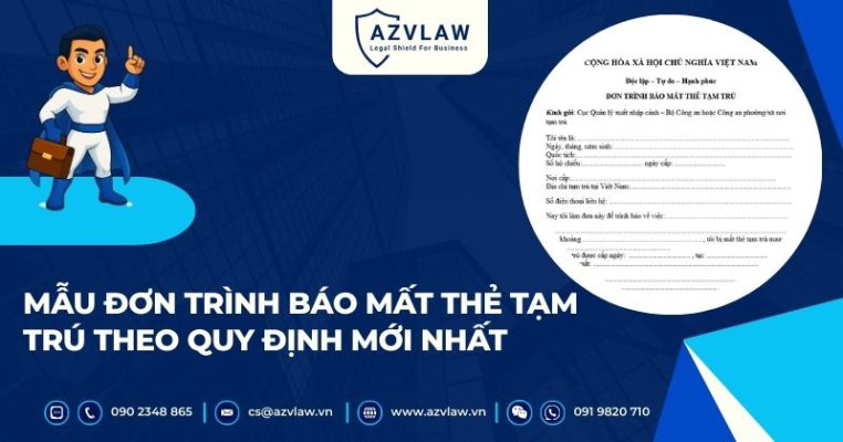 Mẫu đơn trình báo mất thẻ tạm trú theo quy định mới nhất