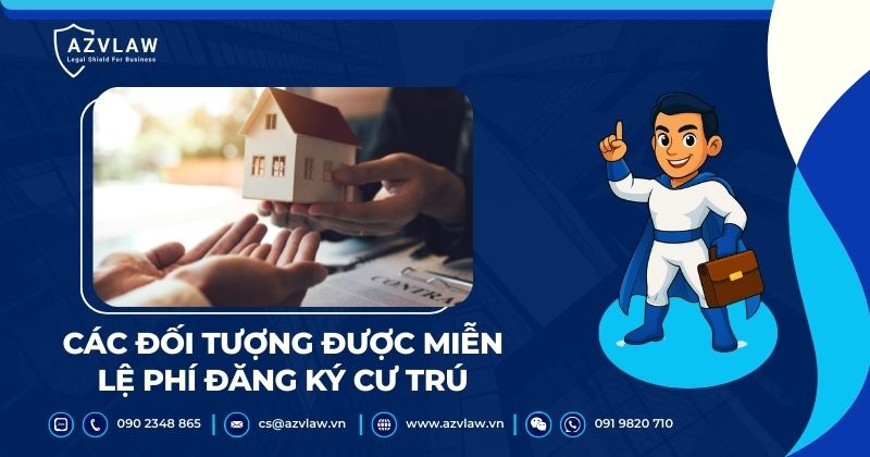 Các đối tượng được miễn lệ phí đăng ký cư trú