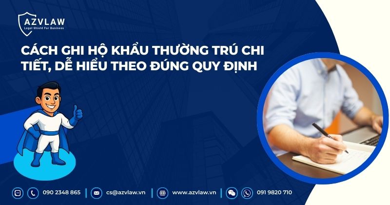 Cách ghi hộ khẩu thường trú chi tiết, dễ hiểu theo đúng quy định