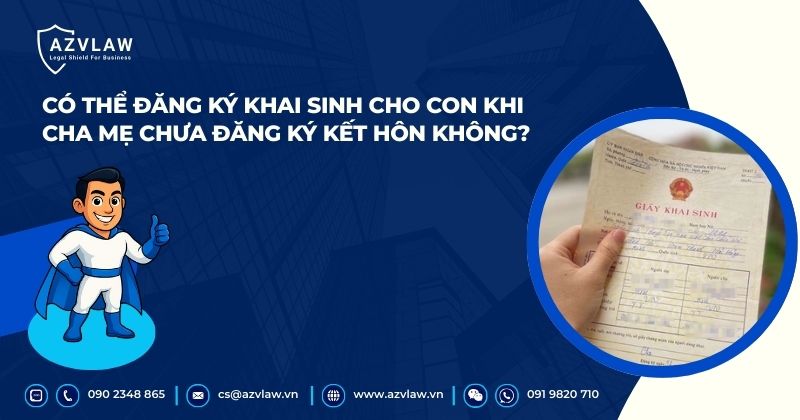 Có thể đăng ký khai sinh cho con khi cha mẹ chưa đăng ký kết hôn không?