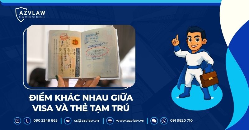 Điểm khác nhau giữa visa và thẻ tạm trú