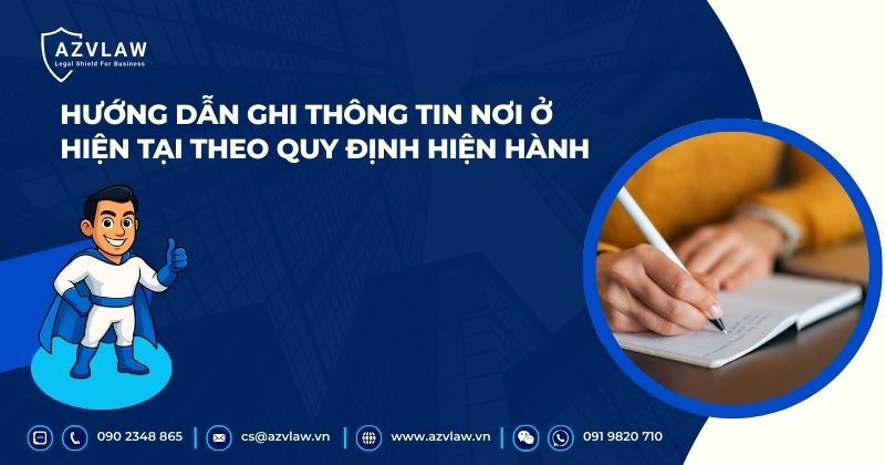 Hướng dẫn ghi thông tin nơi ở hiện tại theo quy định hiện hành