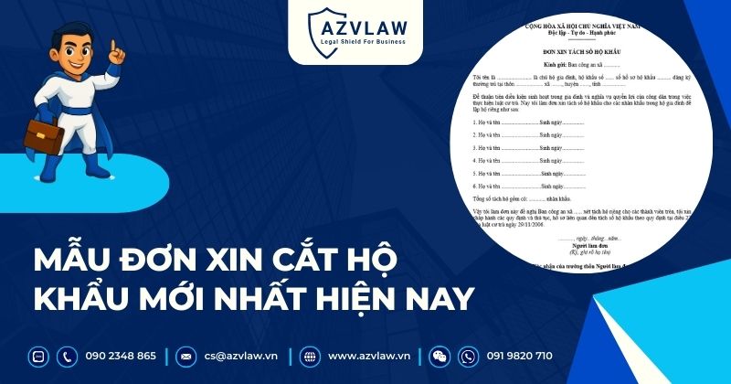 Mẫu đơn xin cắt hộ khẩu mới nhất hiện nay