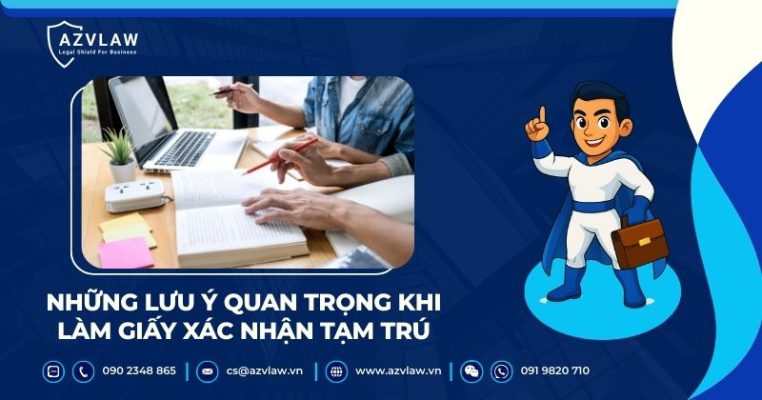 Những lưu ý quan trọng khi làm giấy xác nhận tạm trú
