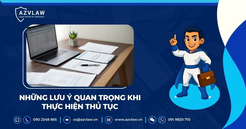 Những lưu ý quan trọng khi thực hiện thủ tục
