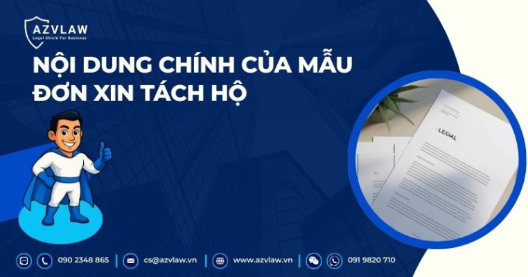 Nội dung chính của mẫu đơn xin tách hộ