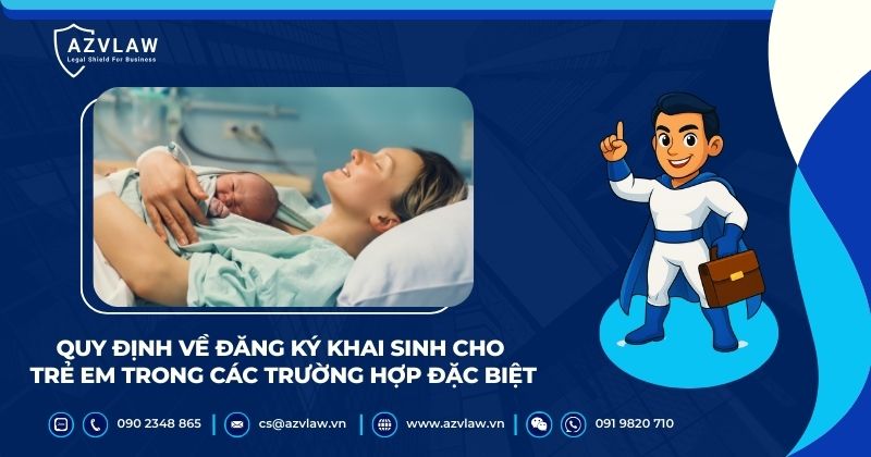 Quy định về đăng ký khai sinh cho trẻ em trong các trường hợp đặc biệt