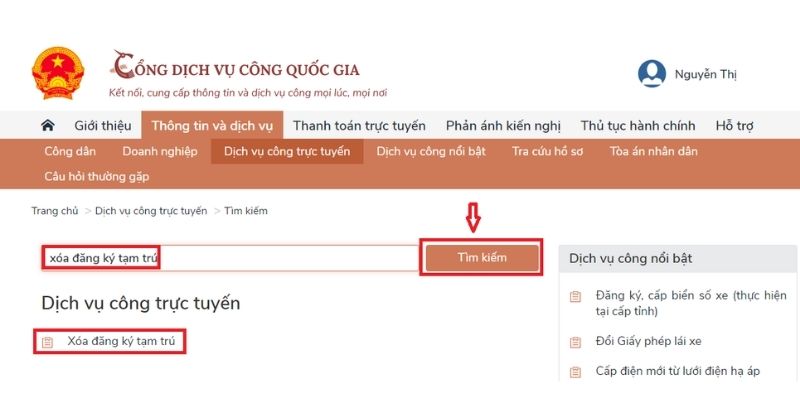 Tìm kiếm "Xóa đăng ký tạm trú"