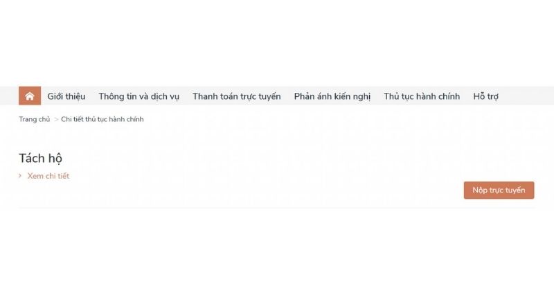 Tìm thủ tục tách hộ