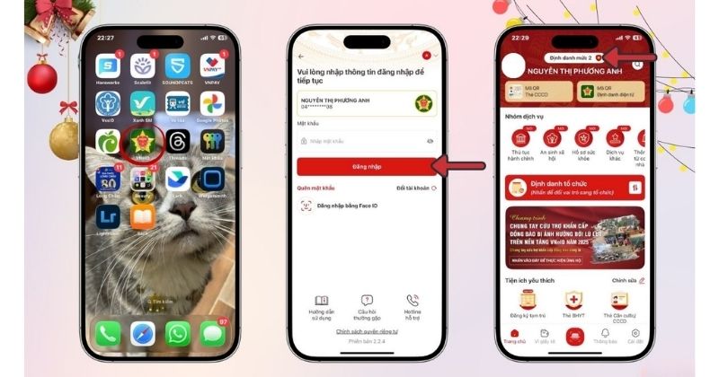 Truy cập vào VNeID trên điện thoại