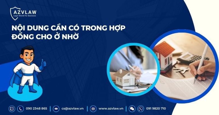 Nội dung cần có trong hợp đồng cho ở nhờ