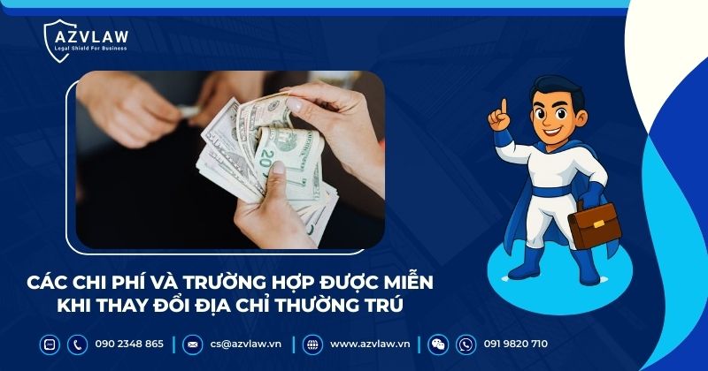 Các chi phí và trường hợp được miễn khi thay đổi địa chỉ thường trú
