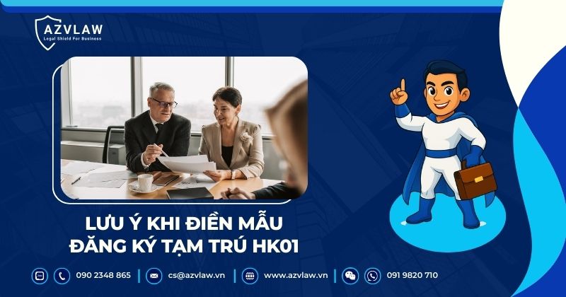Lưu ý khi điền mẫu đăng ký tạm trú HK01