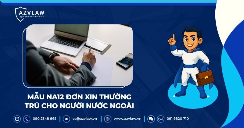 Mẫu NA12 đơn xin thường trú cho người nước ngoài