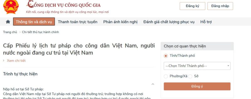 Chọn Tỉnh hoặc Thành phố. Chọn “Đồng ý”