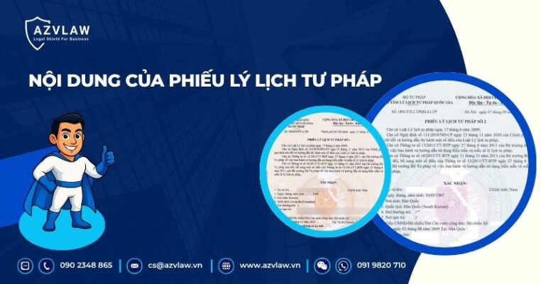 Nội dung của phiếu lý lịch tư pháp