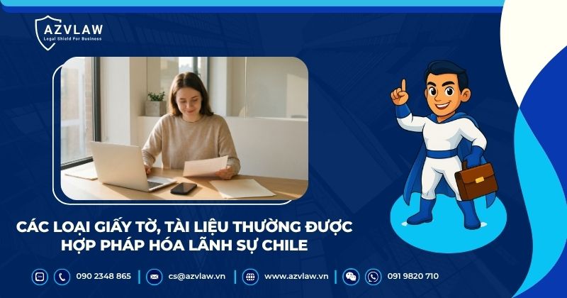 Các loại giấy tờ, tài liệu thường được hợp pháp hóa lãnh sự Chile