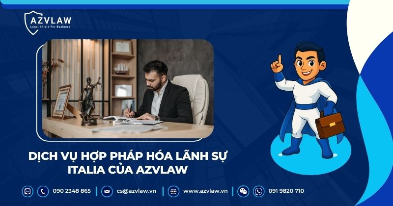 Dịch vụ hợp pháp hóa lãnh sự Italia của AZVLAW