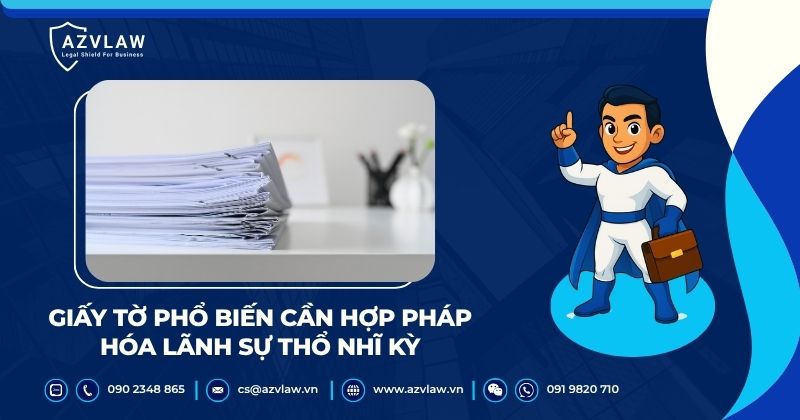 Giấy tờ phổ biến cần hợp pháp hóa lãnh sự Thổ Nhĩ Kỳ