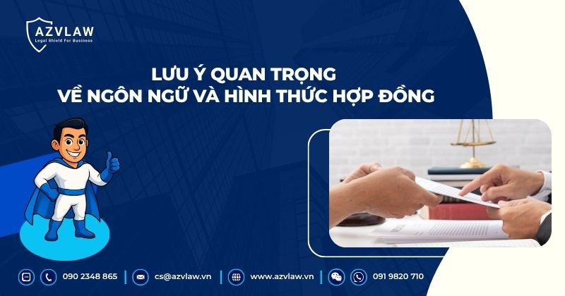 Lưu ý quan trọng về ngôn ngữ và hình thức hợp đồng