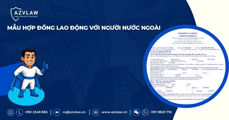 Mẫu hợp đồng lao động với người nước ngoài