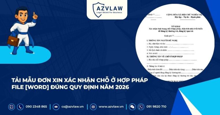 Tải mẫu đơn xin xác nhận chỗ ở hợp pháp file [Word] đúng quy định năm 2026