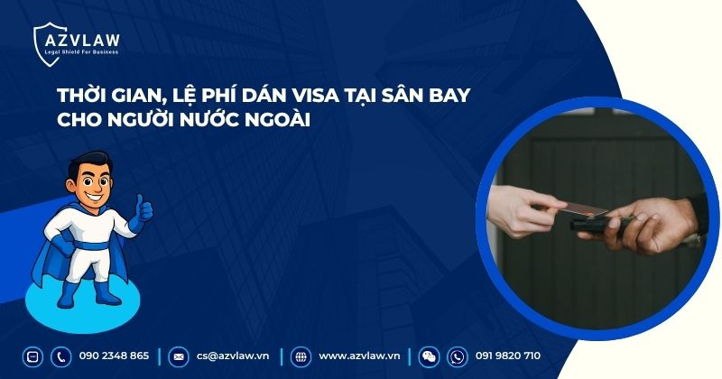 Thời gian, lệ phí dán visa tại sân bay cho người nước ngoài