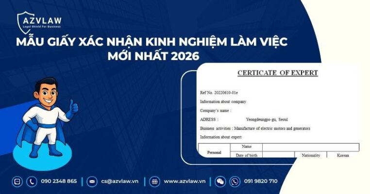 Mẫu giấy xác nhận kinh nghiệm làm việc mới nhất 2026