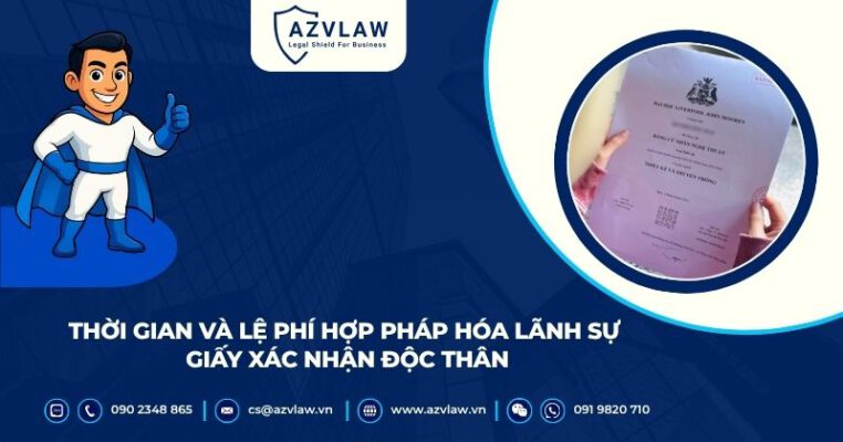 Thời gian và lệ phí hợp pháp hóa lãnh sự giấy xác nhận độc thân