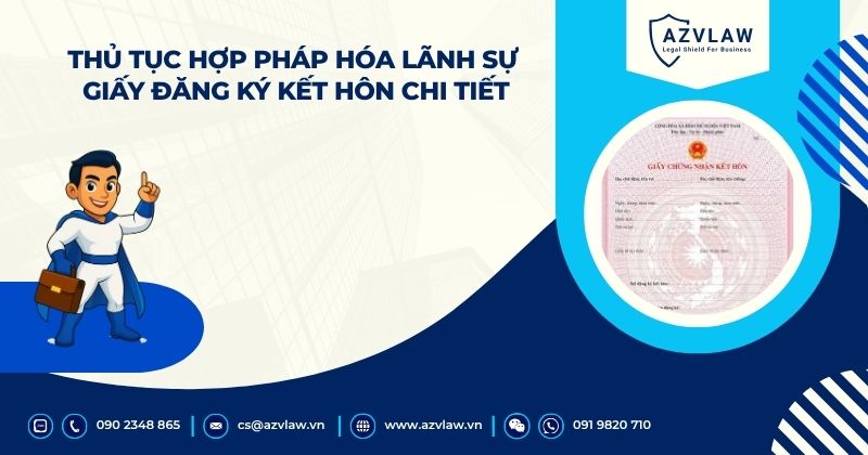 Thủ tục hợp pháp hóa lãnh sự giấy đăng ký kết hôn chi tiết