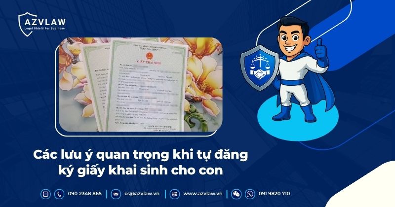 Các lưu ý quan trọng khi tự đăng ký giấy khai sinh cho con