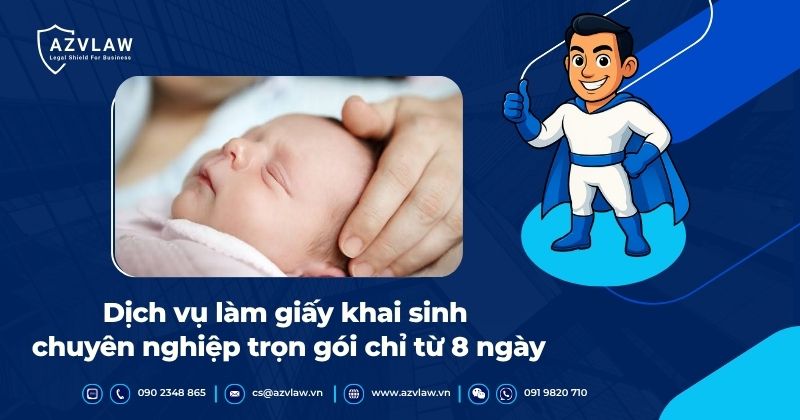 Dịch vụ làm giấy khai sinh chuyên nghiệp trọn gói chỉ từ 8 ngày