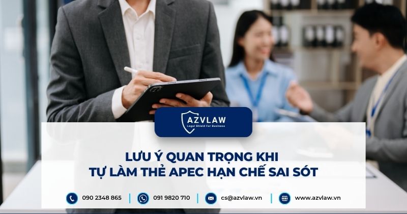 Lưu ý quan trọng khi tự làm thẻ APEC hạn chế sai sót