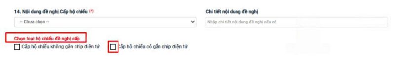 Bước 5: Kê khai thông tin cấp lại hộ chiếu