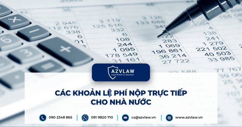 Các khoản lệ phí nộp trực tiếp cho Nhà nước