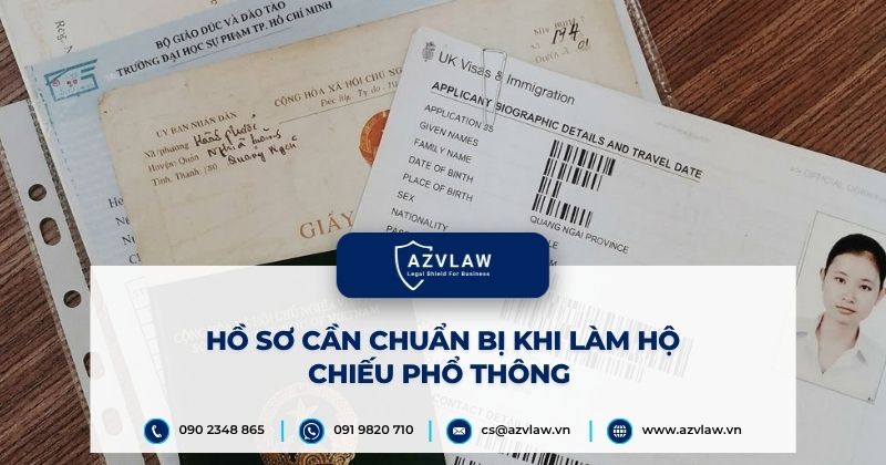 Hồ sơ cần chuẩn bị khi làm hộ chiếu phổ thông